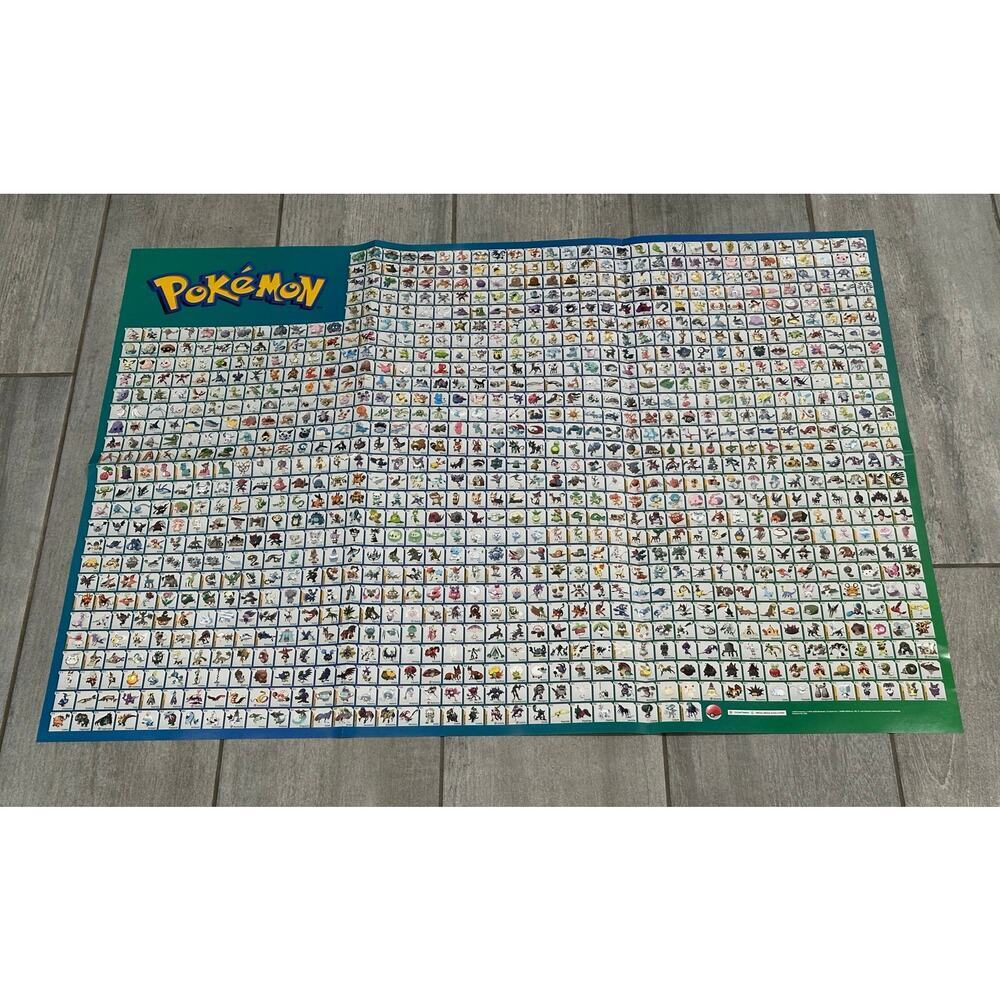 Pokemon Brilliant Stars Promotional Poster Shows 898 folded 37 in X 27 in